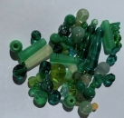 Glasperlenmischung grün